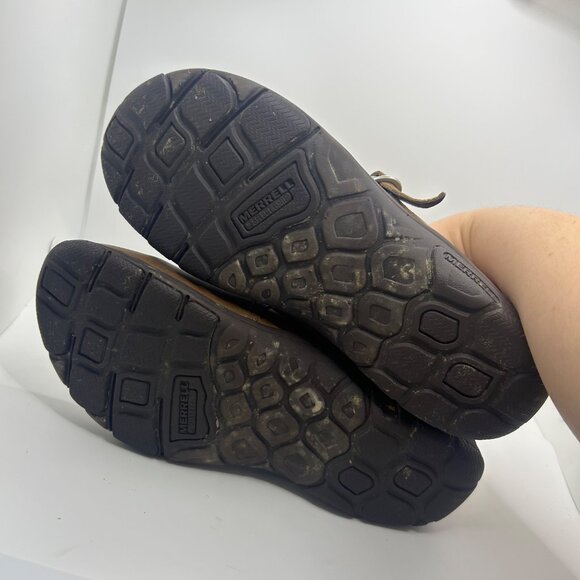 Merrell Womens Jungle Moc Brown Leather Slip On Side Buckle 7 - Picture 4 of 8